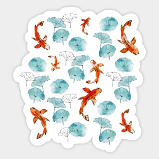 Waterlily koi Sticker